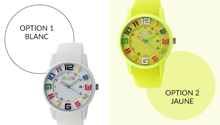 Montre CRAYO à Bouton Jaune - Neuf Sans étiquette